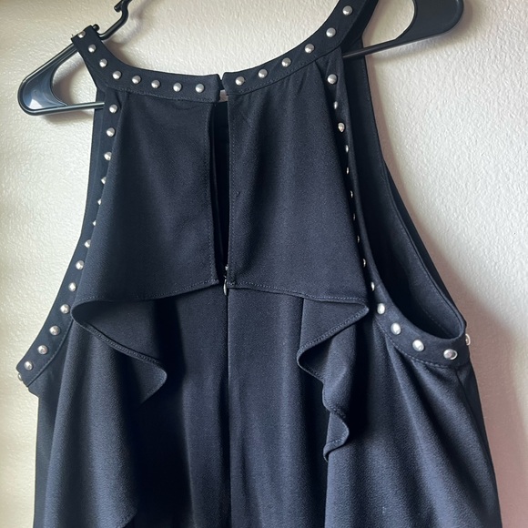 Thalia Sodi Silver Rivet Black Jumpsuit - Picture 9 of 10